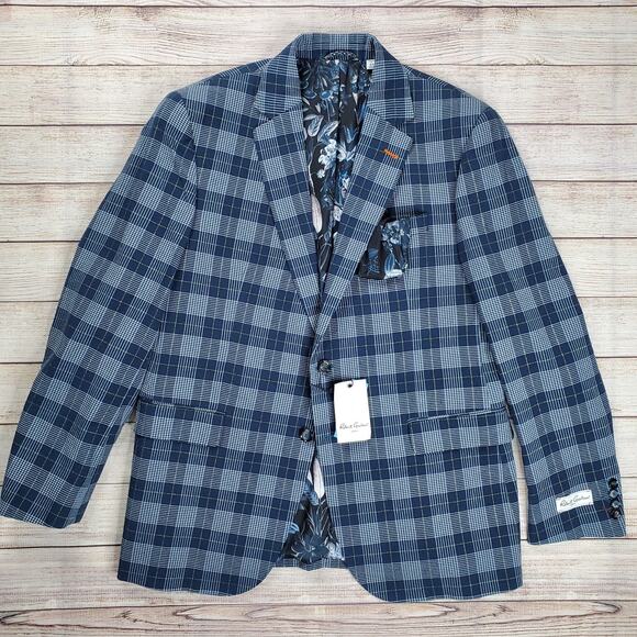 Robert Graham Rosberg Sport Coat Plaid Men's Size 44 - Picture 1 of 12